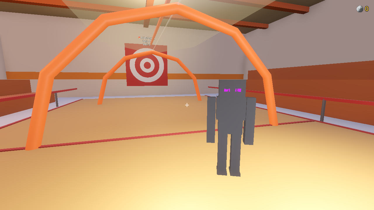 Paddleball minigame in Bloxcraft